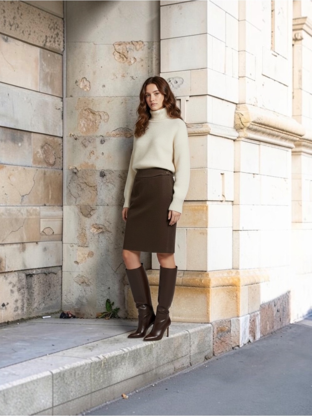 Vtg. Dolce & Gabbana Wool Pencil Skirt Size 40